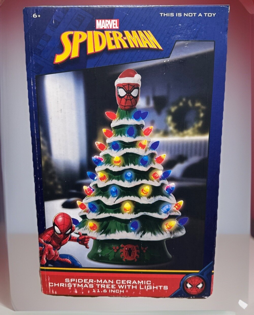 Spiderman Light Up Ceramic Holiday  Christmas Tree Tiktok Miles Morales Limited